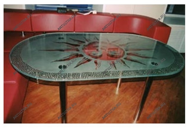 Пескоструй обеденного стола