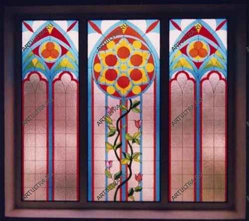 Витражное окно в технике Тиффани - неповторимая красота